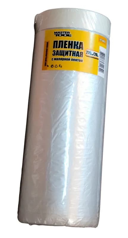 Плівка захисна з малярською стрічкою MASTERTOOL 2700 мм×20 м 79-9003