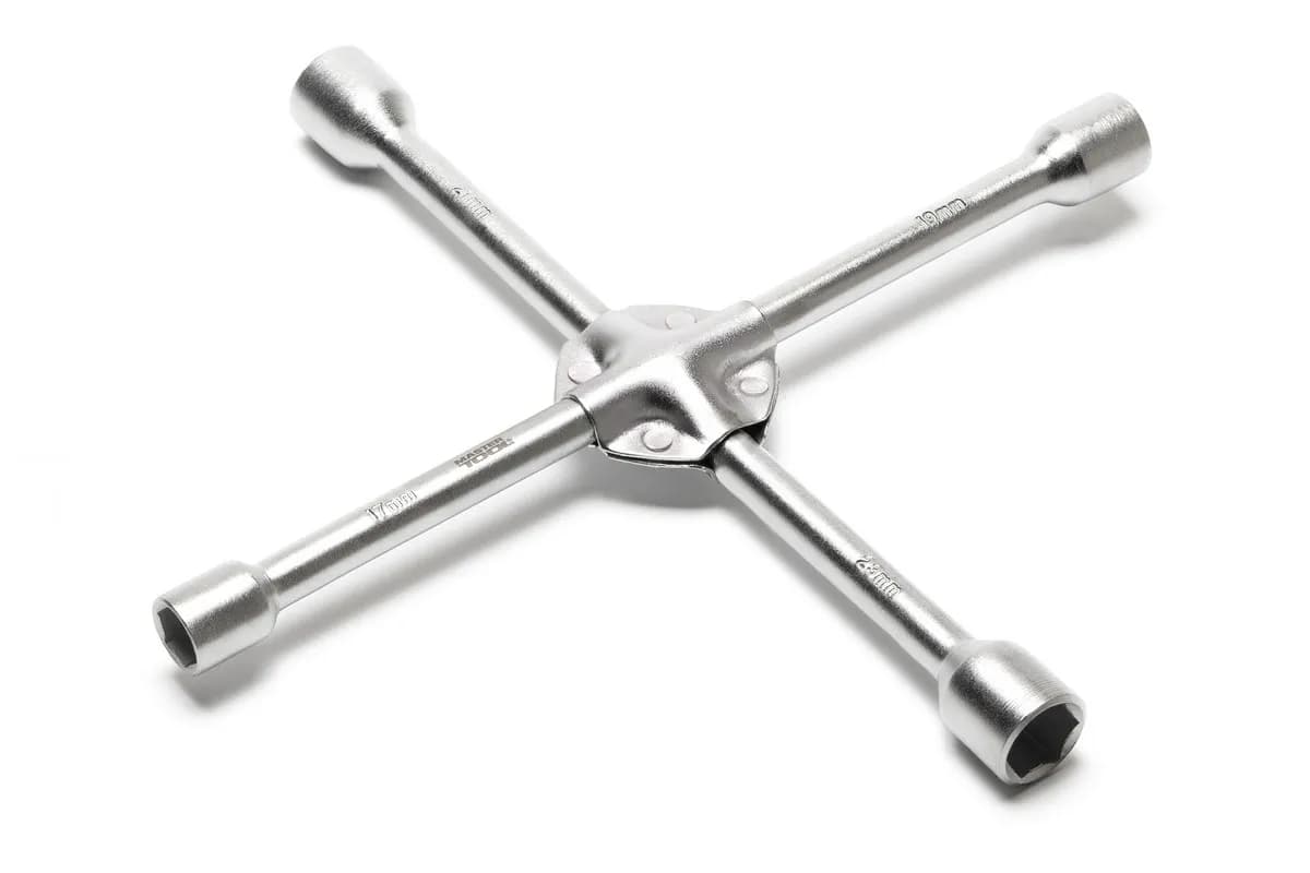 Ключ балонний MASTERTOOL хрестовий 17×19×21×23 мм 350 мм 73-0314 - зображення 1