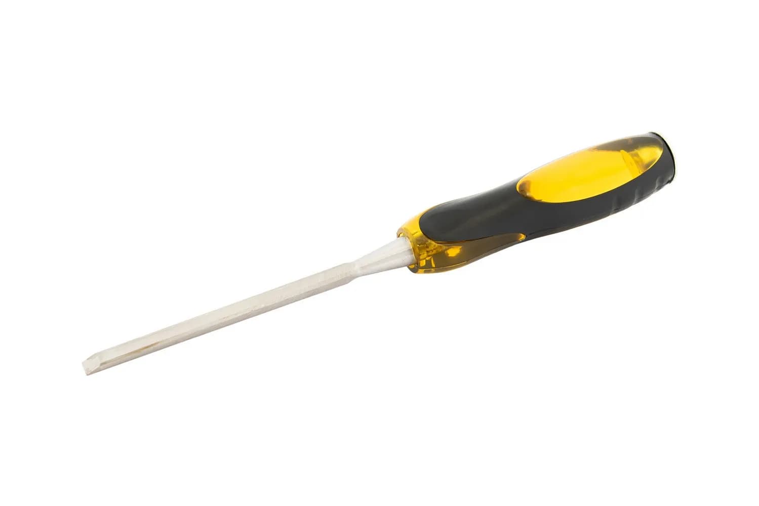 Стамеска плоска для дерева ударна MASTERTOOL CrV 6 мм з двокомпонентною ручкою 14-1506