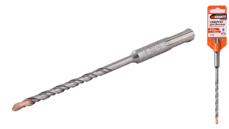Бур для бетону GRANITE SDS-plus S4 6×160 мм 0-06-160