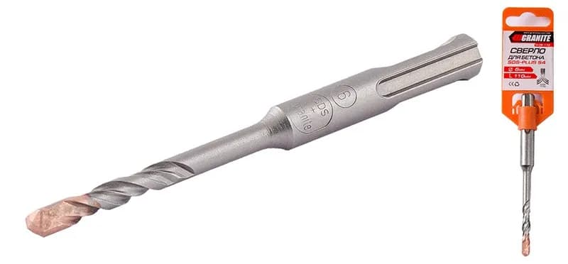 Бур для бетону GRANITE SDS-plus S4 6×110 мм 0-06-110