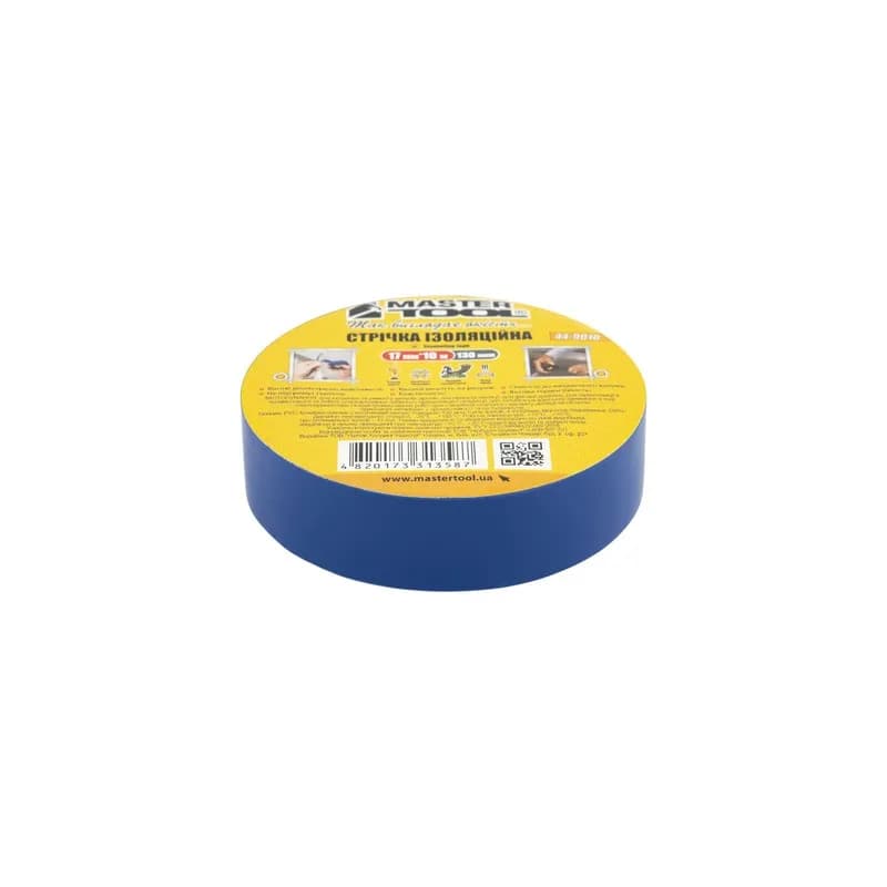 Стрічка ізоляційна MASTERTOOL PVC 17 мм×10 м 10 шт синя 44-9010