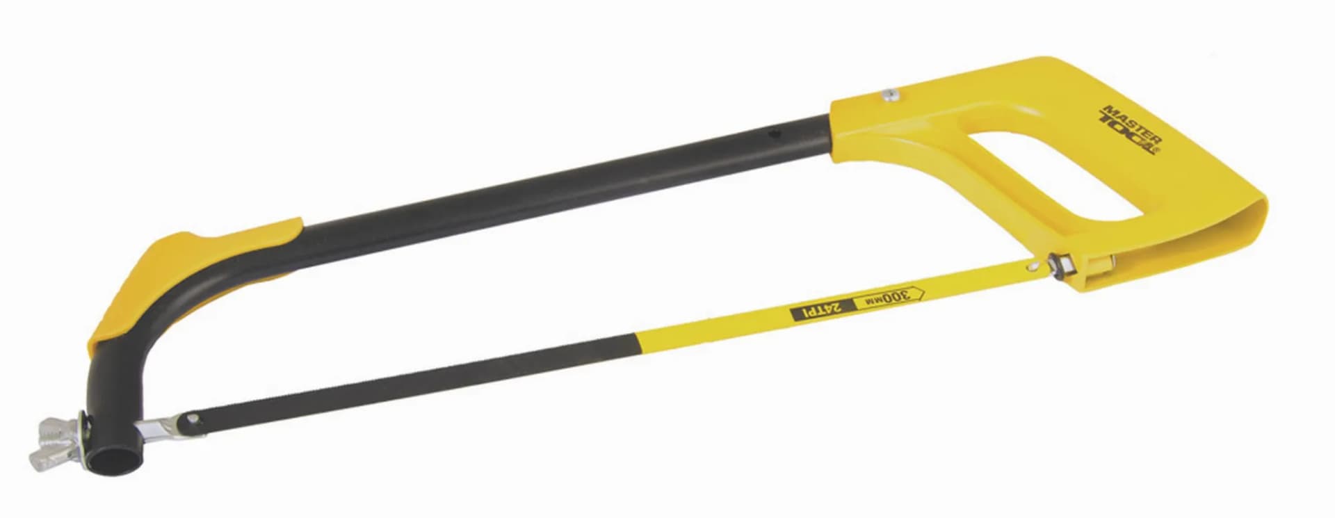 Ножівка по металу MASTERTOOL 250-300 мм із металевою ручкою ергономічна накладка flex полотно 12.5 мм 24TPI 14-2226 - зображення 1