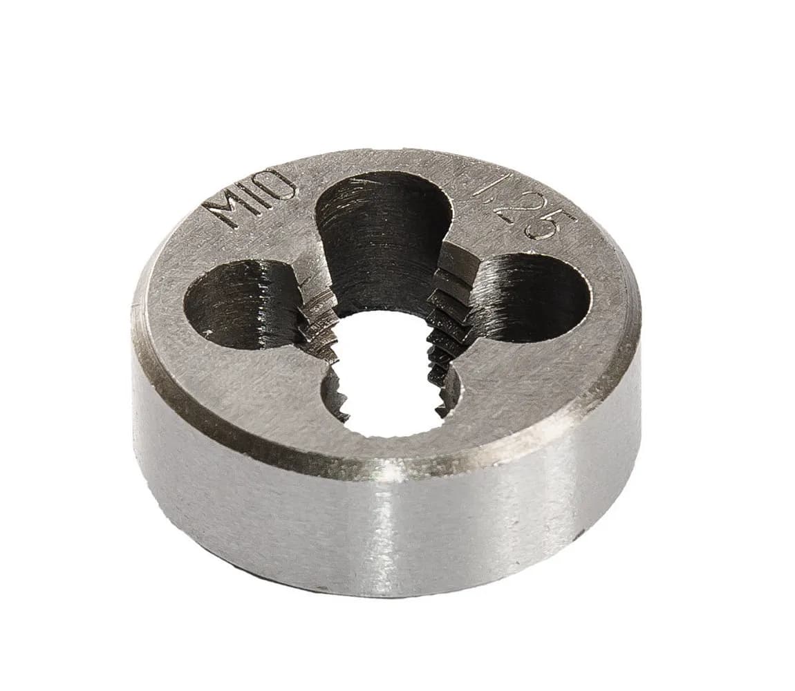 Плашка для нарізання різьби MASTERTOOL M10×1,25 мм 9ХС DIN 233 15-0104