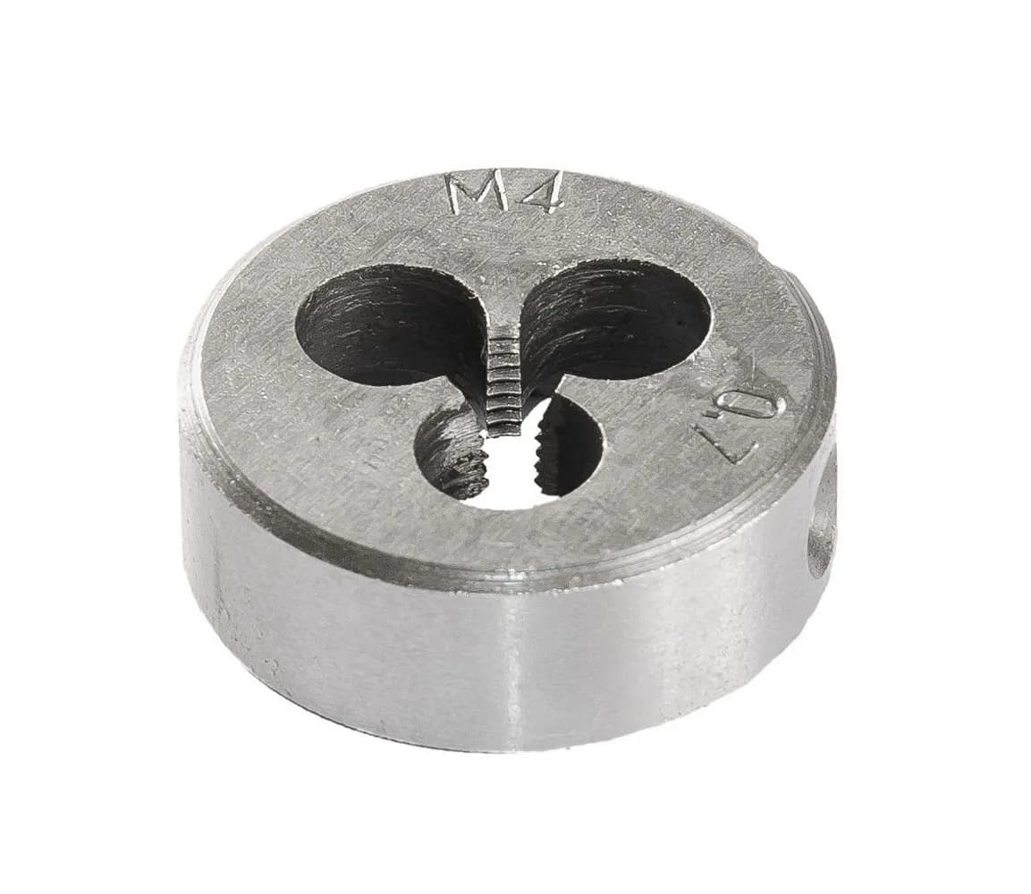 Плашка для нарізання різьби MASTERTOOL M4×0,7 мм 9ХС DIN 233 15-0041