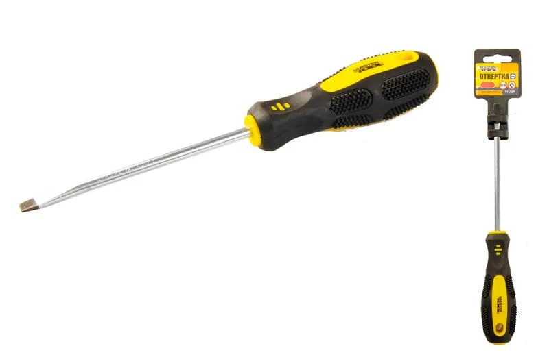 Викрутка шліцева MASTERTOOL SL6х125 мм ручка з TPR покриттям 48-5612