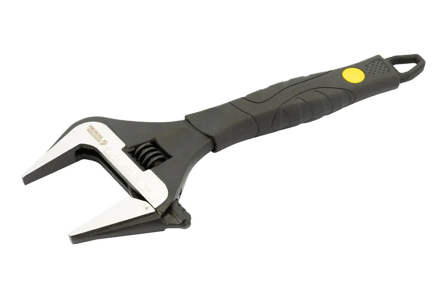 Ключ розвідний MASTERTOOL 250 мм 0-50 мм тонкі губки CrV рукоятка з TPR накладкою 76-0323 - зображення 1