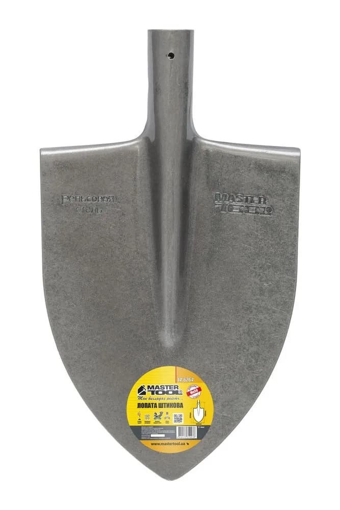 Лопата штикова MASTERTOOL 220 x 300 x 390 мм, лакове покриття 14-6264 - зображення 1