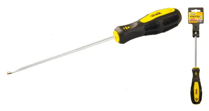 Викрутка шліцева MASTERTOOL SL4х150 мм ручка з TPR покриттям 48-5415 - зображення 1