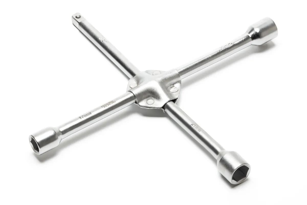 Ключ балонний MASTERTOOL хрестовий 17×19×21 мм + 1/2" 350 мм 73-0313 - зображення 1