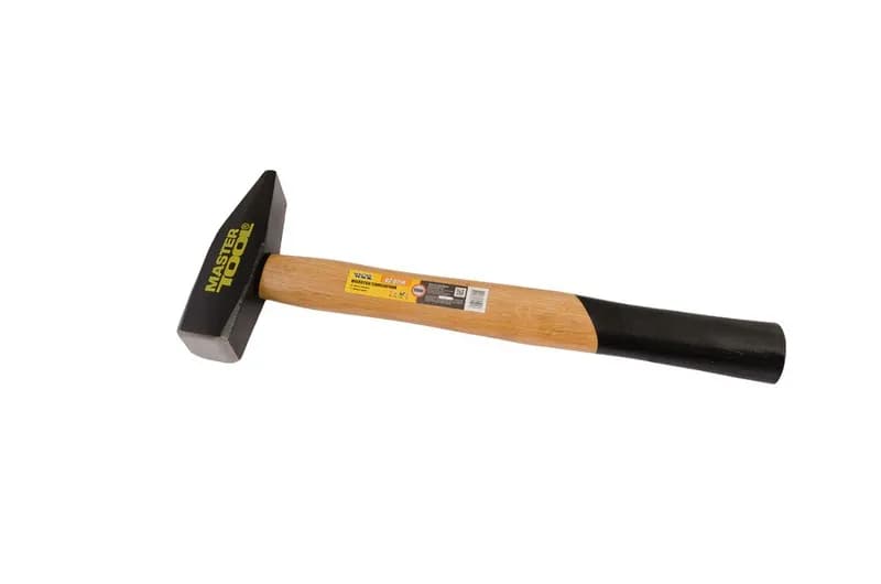 Молоток слюсарний MASTERTOOL 1000 г HRC 56 рукоятка з дерева з полімерним захистом 360 мм 02-0210 - зображення 1