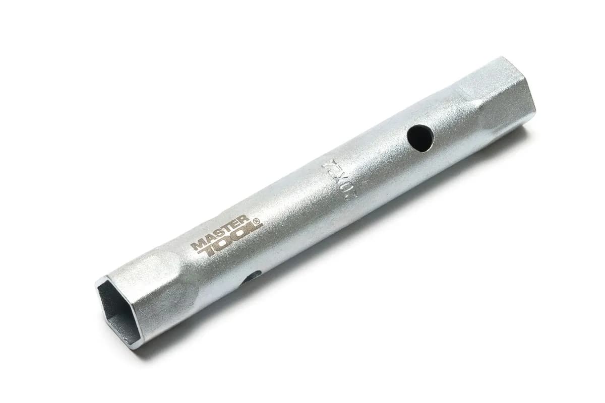 Ключ торцевий MASTERTOOL трубчастий 20×22 мм з отвором для воротка 73-2022 - зображення 1
