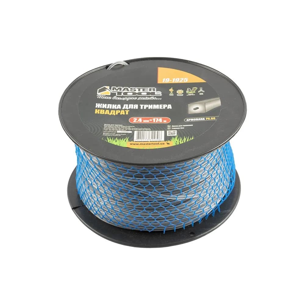 Жилка для тримера MASTERTOOL SQUARE REINFORCED 2.4 мм × 174 м 19-1925 - зображення 1