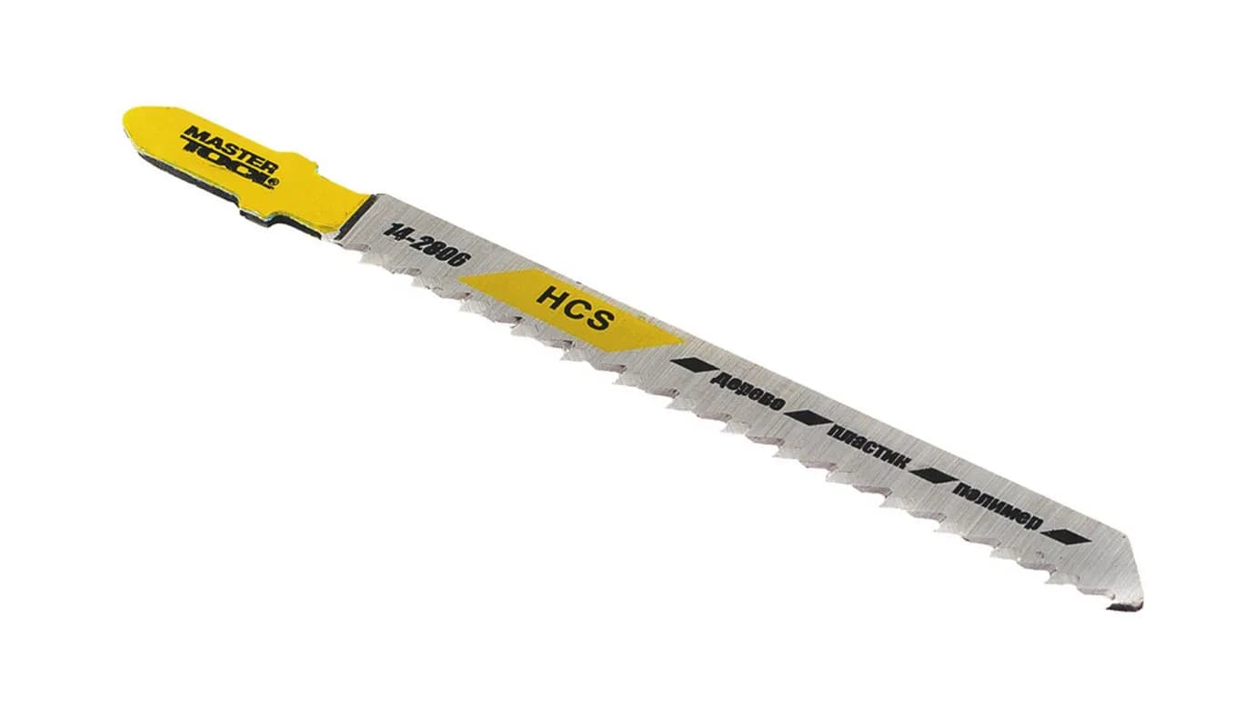 Полотно пильне для лобзика MASTERTOOL T101B 5 шт дерево/пластик чистий прямий різ 10TPI/100 мм 14-2806 - зображення 1