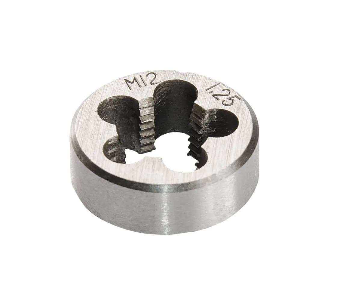Плашка для нарізання різьби MASTERTOOL M12×1,25 мм 9ХС DIN 233 15-0124