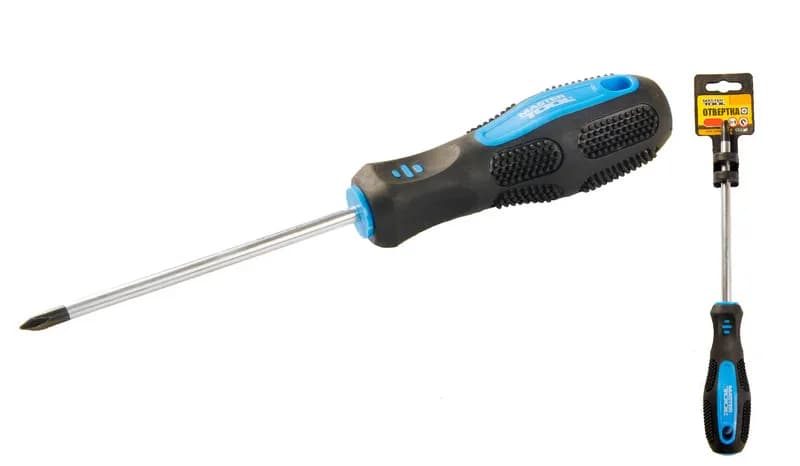 Викрутка хрестова магнітна MASTERTOOL PH1х100 мм ручка з TPR покриттям 48-5110