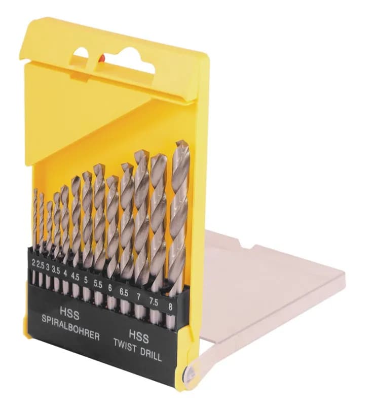 Набір свердл для металу MASTERTOOL 13 шт HSS WHITE 2-8 мм plastic box 11-0513