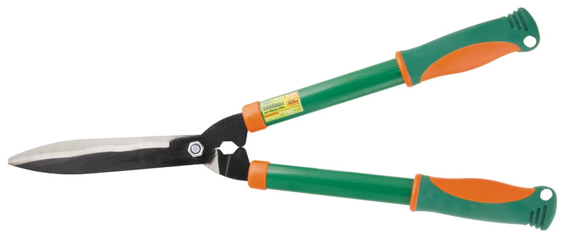 Ножиці для стрижки чагарників MASTERTOOL 620 мм хвилясті тефлонові леза з двокомпонентними ручками 14-6133 - зображення 1