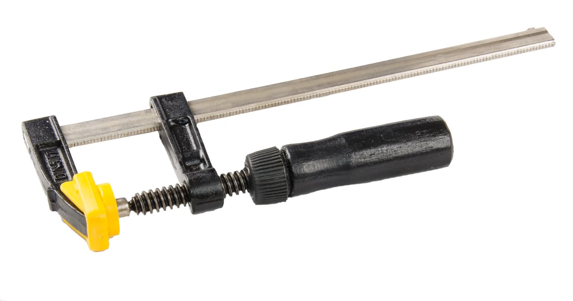 Струбцина столярна MASTERTOOL F-Type 200×50 мм 1700 Н дерев'яна ручка DIN 5117 07-0001 - зображення 1