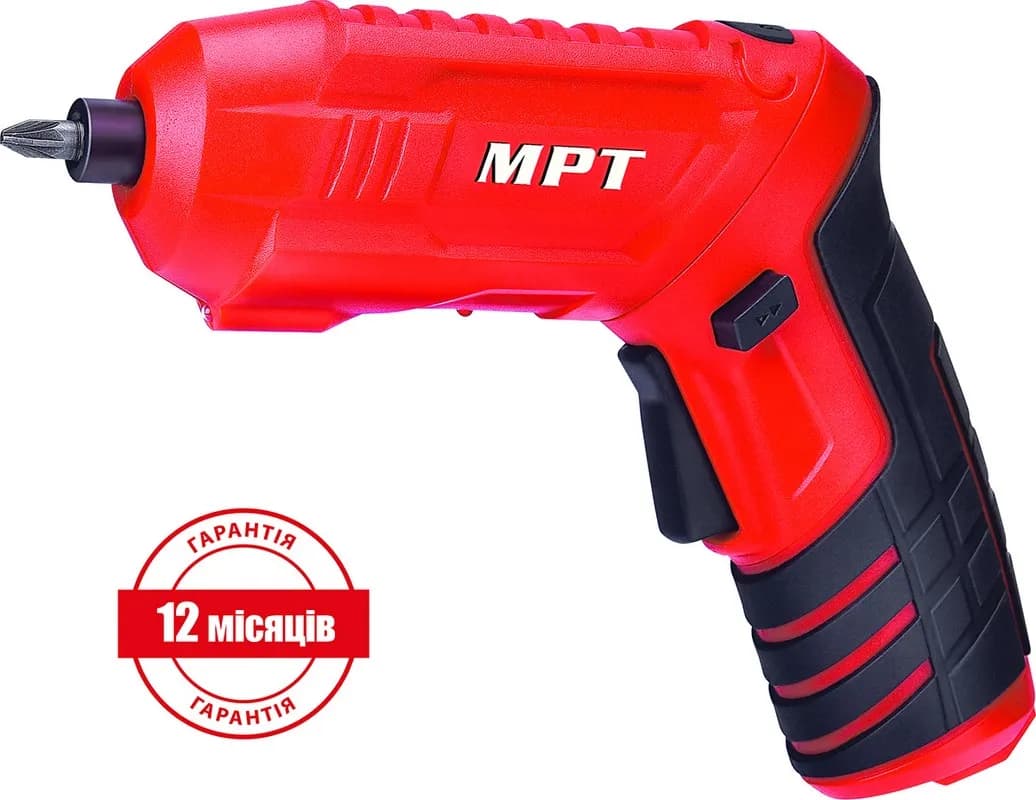 Викрутка MPT акумуляторна поворотна 4V Li-ion 1.5 А·год 250 об/хв 3.5 Н·м реверс USB аксесуари 20 шт MCSD4006.2