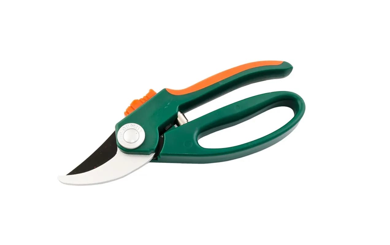 Секатор садовий обвідний MASTERTOOL 200 мм, ручки ABS з TPR покриттям, тефлонове лезо Mn65 14-6119 - зображення 1