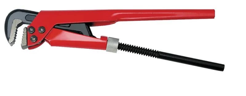 Ключ трубний MASTERTOOL 90° 1,5 " загартовані губки 76-0742 - зображення 1