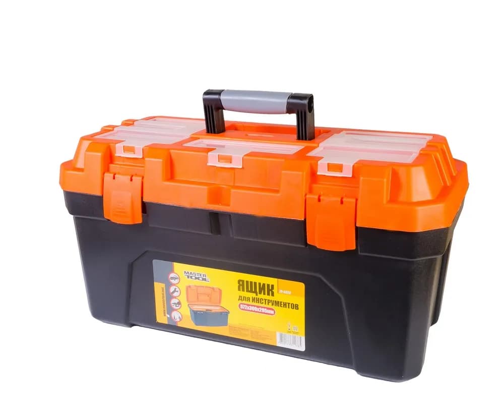 Скриня для інструментів MASTERTOOL з пластиковими замками 22.5" 572х300х295 мм 79-6028 - зображення 1