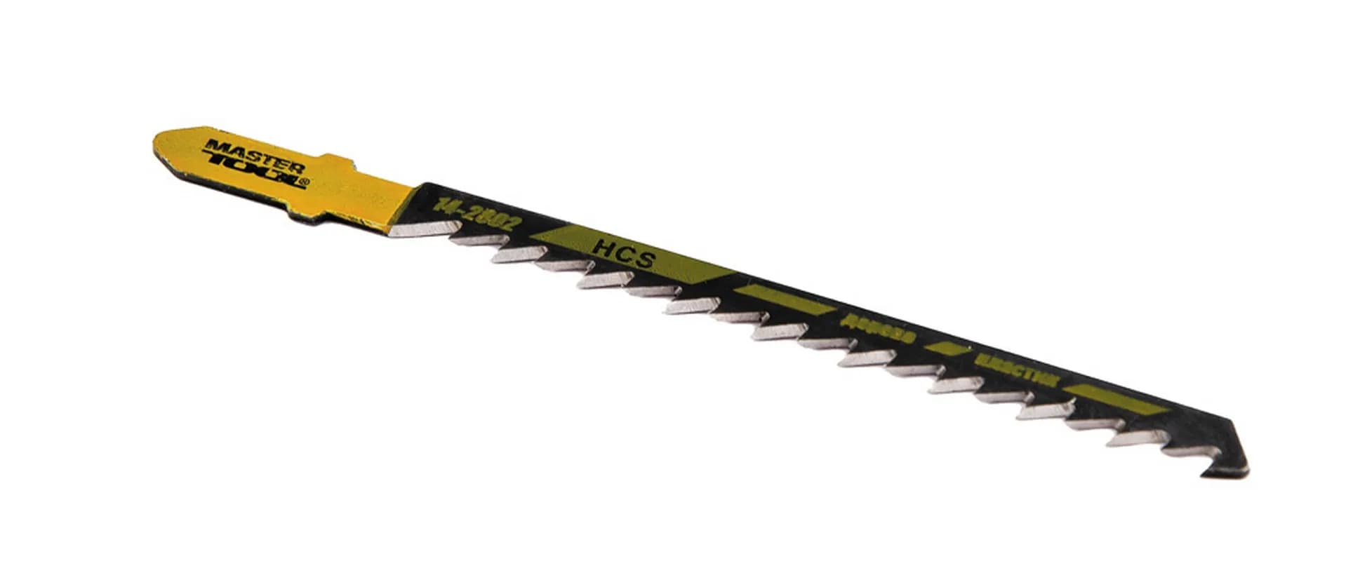 Полотно пильне для лобзика MASTERTOOL T244D 5 шт дерево/пластик швидкий фігурний різ 6TPI/100 мм 14-2802
