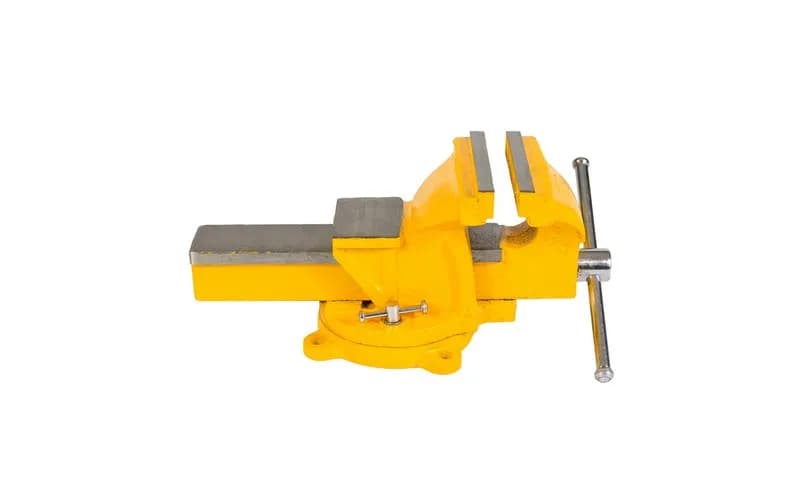 Лещата слюсарні настільні поворотні MASTERTOOL 125 мм з ковадлом 07-0212 - зображення 1