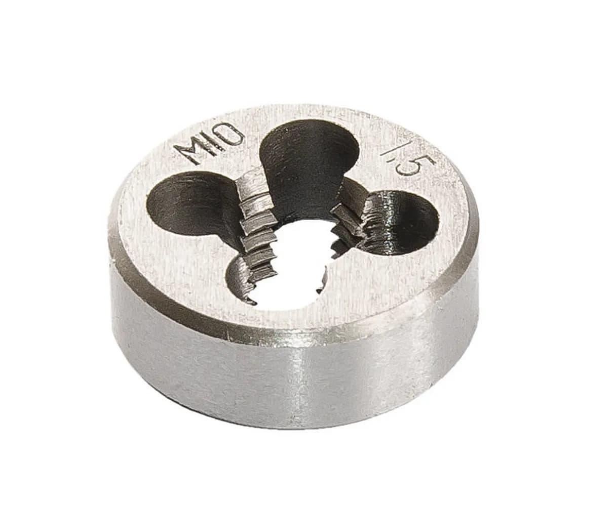 Плашка для нарізання різьби MASTERTOOL M10×1,5 мм 9ХС DIN 233 15-0105 - зображення 1