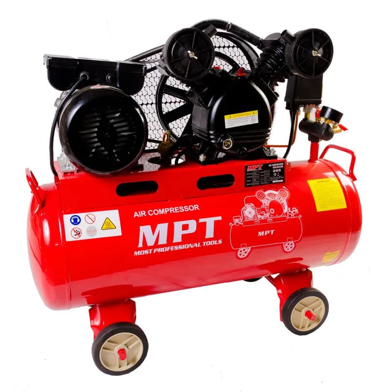 Компресор MPT PROFI 50 л 1500 Вт/2 к.с. 1050 об/хв 170 л/хв 8 атм мідна обмотка MAC20503B - зображення 1