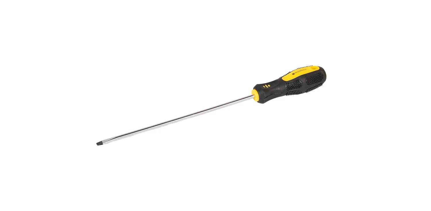 Викрутка шліцева MASTERTOOL SL5х200 мм ручка з TPR покриттям 48-5520 - зображення 1