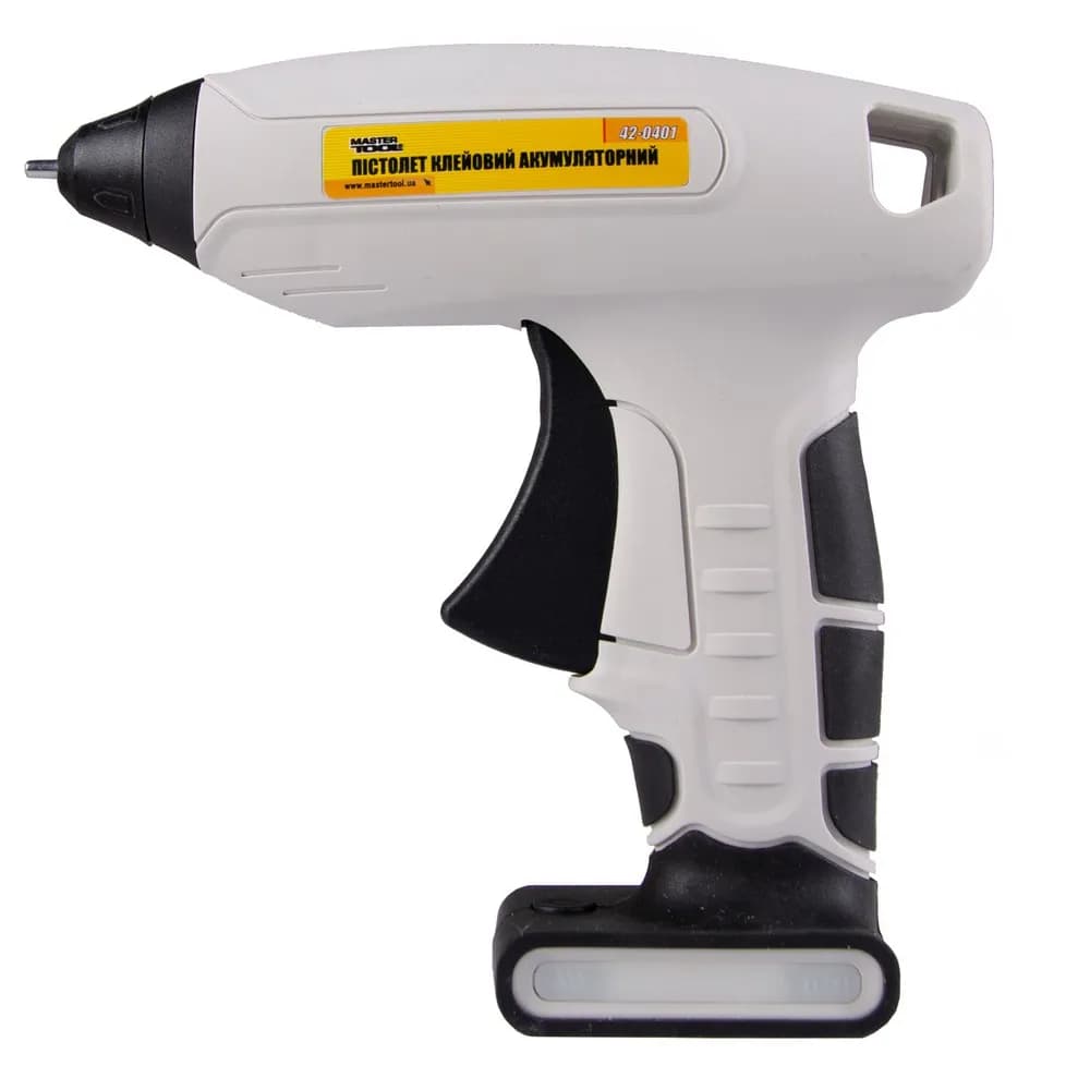 Пістолет клейовий акумуляторний MASTERTOOL Ø 7.2 мм DC 3.7V 1300 mAh "Крапля-Стоп" 42-0401 - зображення 1