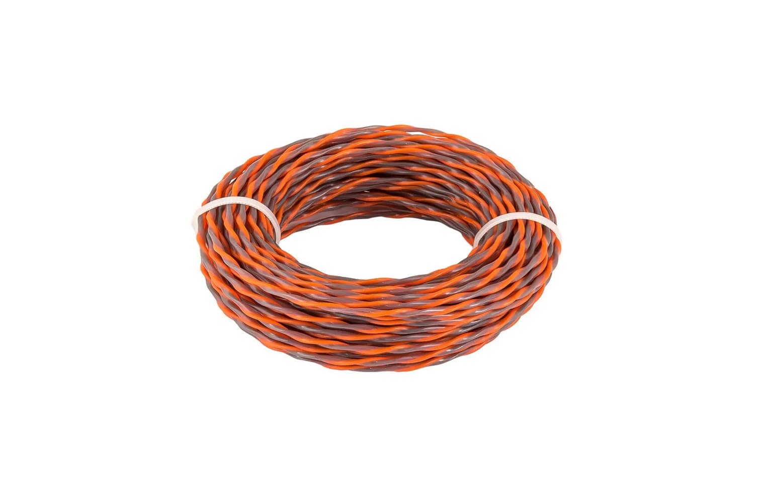 Жилка для тримера безшумна MASTERTOOL SPIRAL 2.4 мм × 15 м двоколірна 19-1624
