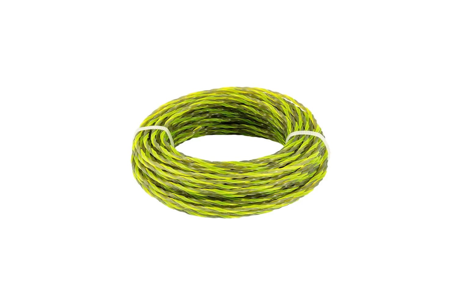 Жилка для тримера безшумна MASTERTOOL SPIRAL SQUARE 2.4 мм × 15 м двоколірна 19-0424