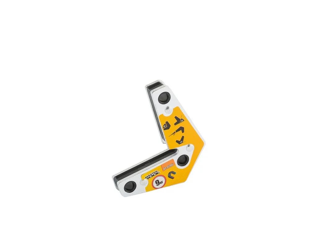 Магніт для зварювання неодимовий кутовий MASTERTOOL 9 кг 15/60/90/120° 81-0206 - зображення 1
