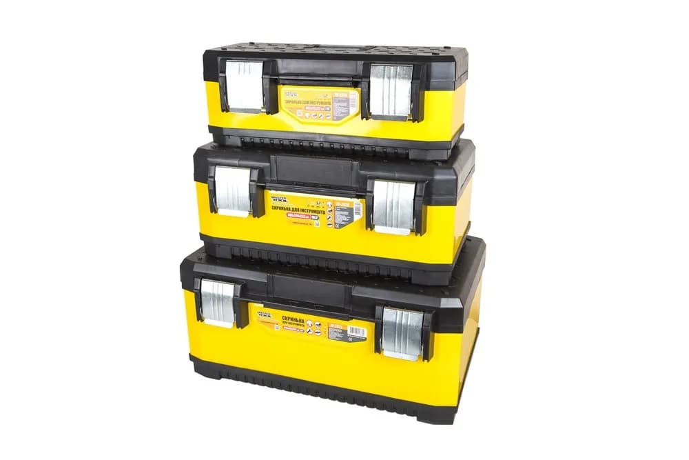 Скрині для інструментів MASTERTOOL металеві комплект 3 шт 18"/19.5"/21" (79-2918/2920/2921) 79-2009 - зображення 1