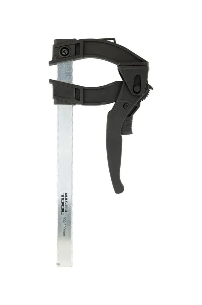 Струбцина столярна MASTERTOOL F-Type швидкозатискна 200×90 мм 600 Н 07-0013