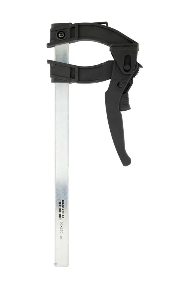 Струбцина столярна MASTERTOOL F-Type швидкозатискна 250×90 мм 600 Н 07-0014 - зображення 1