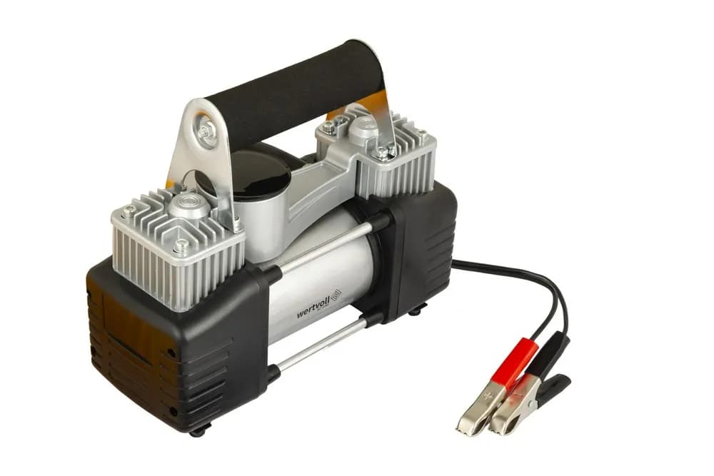 Компресор автомобільний двопоршневий WERTVOLL 12 V 150 PSI 25 A 300 Вт 85 л/хв сумка AC-2185 - зображення 1