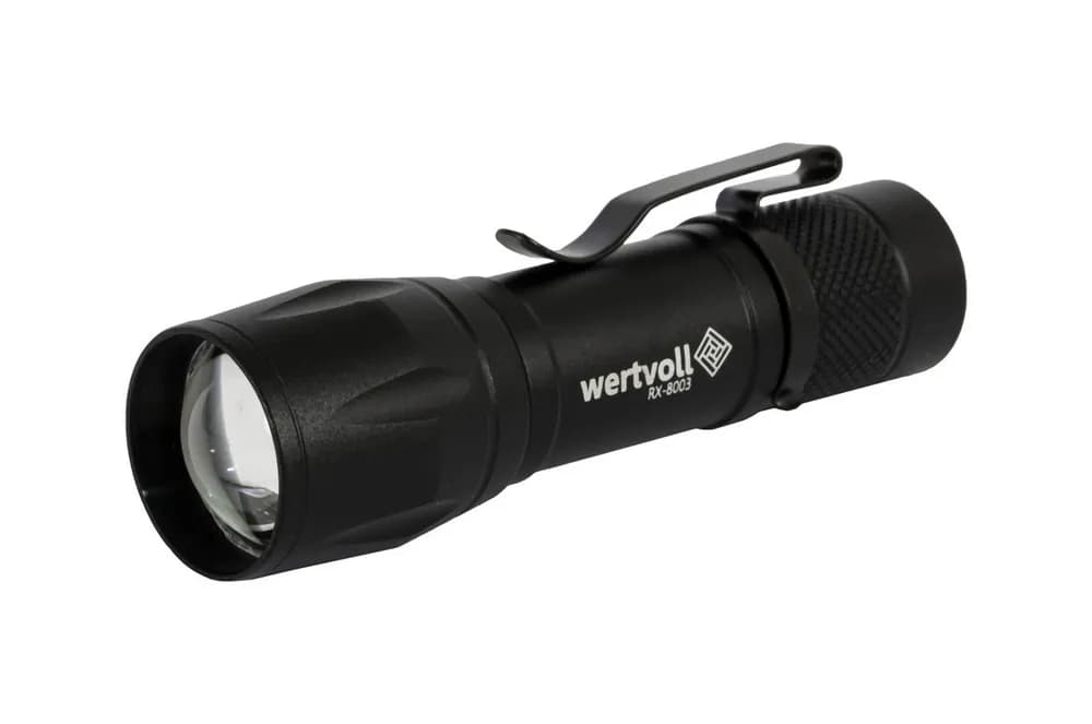 Ліхтар з регулюванням фокусу WERTVOLL 3 режими LED/COB LED Li-ion 800 mAh/t 8000 K/100 lum AL 91х26 мм RX-8003