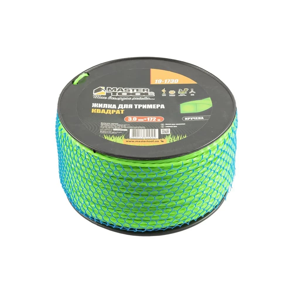Жилка для тримера MASTERTOOL TWISTED SQUARE 3.0 мм × 172 м 19-1730 - зображення 1