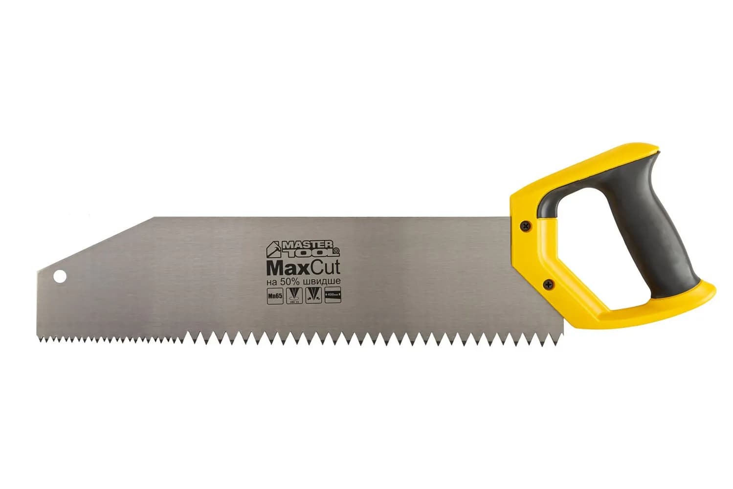 Ножівка столярна MASTERTOOL 2TPI/5TPI MAX CUT 400 мм загартований зуб 2-D заточування поліроване 14-2704