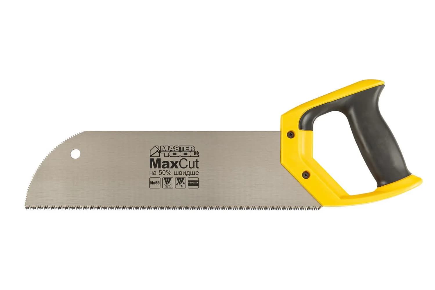 Ножівка для фанери MASTERTOOL із запилом 12TPI MAX CUT 300 мм загартований зуб 3-D заточування поліроване 14-2702