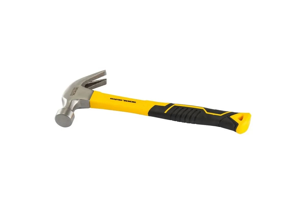 Молоток столярний MASTERTOOL 450 г HRC 50 рукоятка фібергласова 300 мм 02-0914 - зображення 1