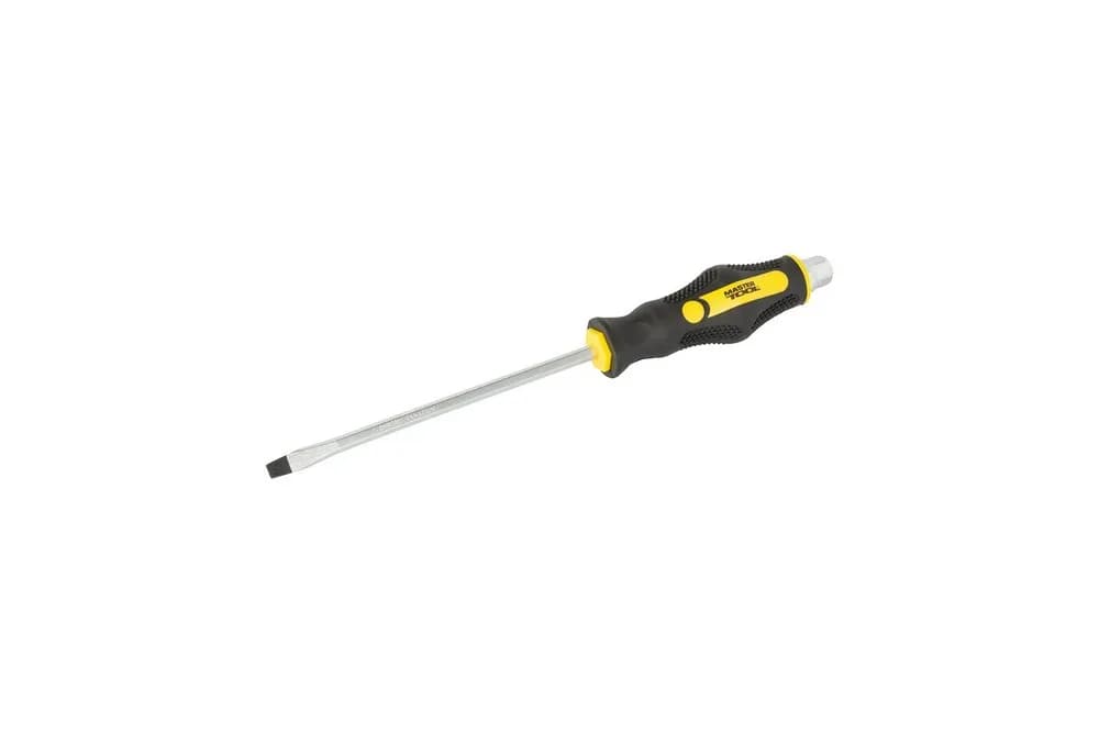 Викрутка ударна шліцева магнітна MASTERTOOL EXTERNAL HEX SL6х150 мм ручка з TPR покриттям 49-6615