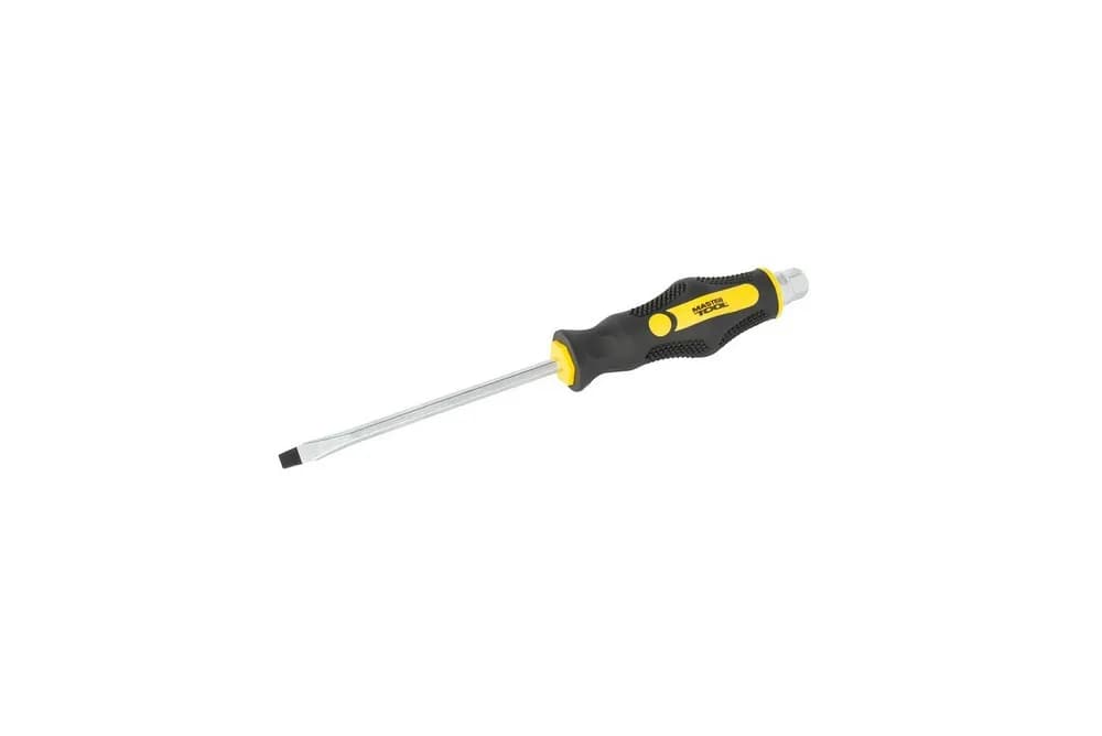 Викрутка ударна шліцева магнітна MASTERTOOL EXTERNAL HEX SL6х125 мм ручка з TPR покриттям 49-6612