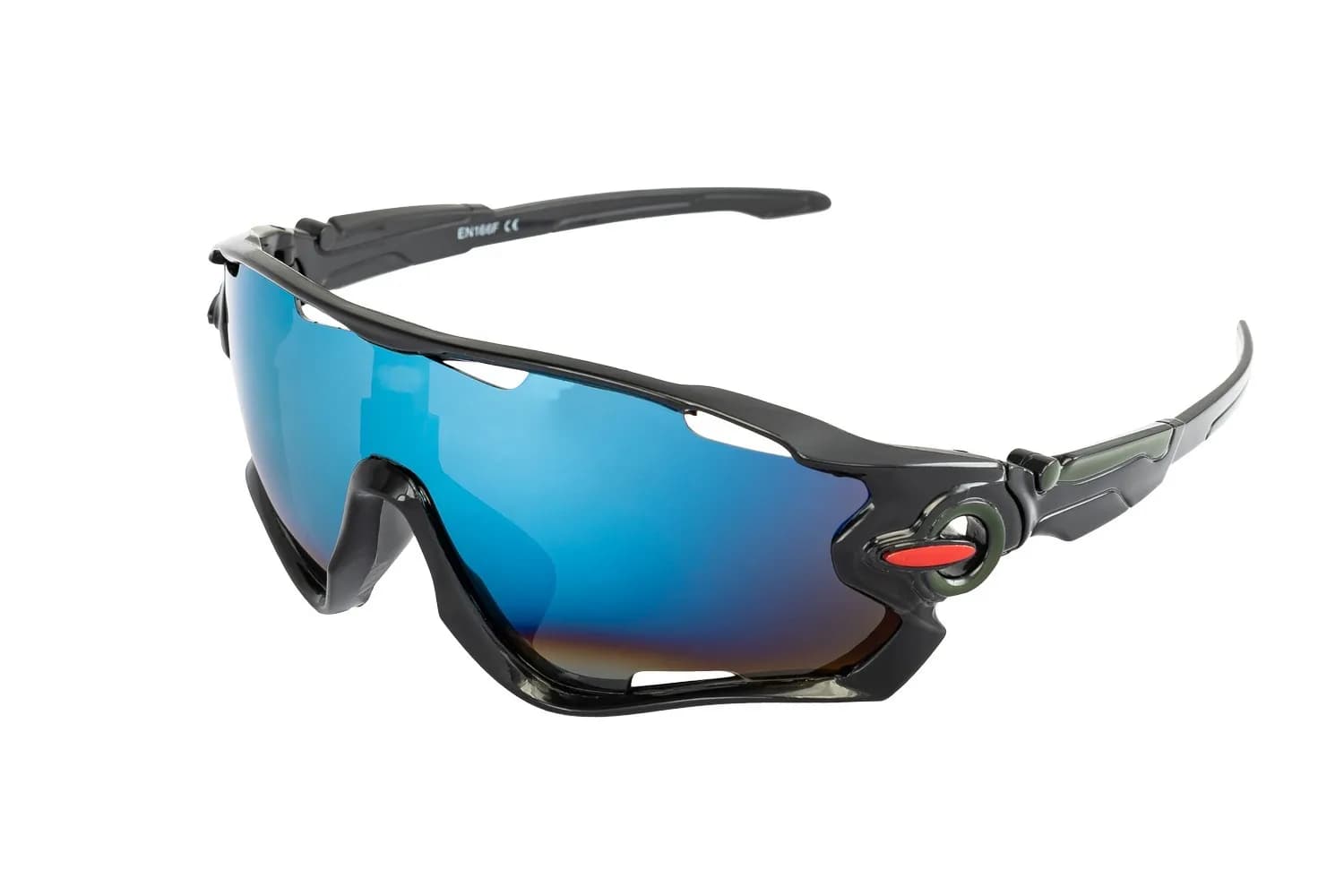 Окуляри відкриті MASTERTOOL SPORTLINE BLUE MIRROR панорамна лінза, захист від подряпин ANTI-SCRATCH 82-0007
