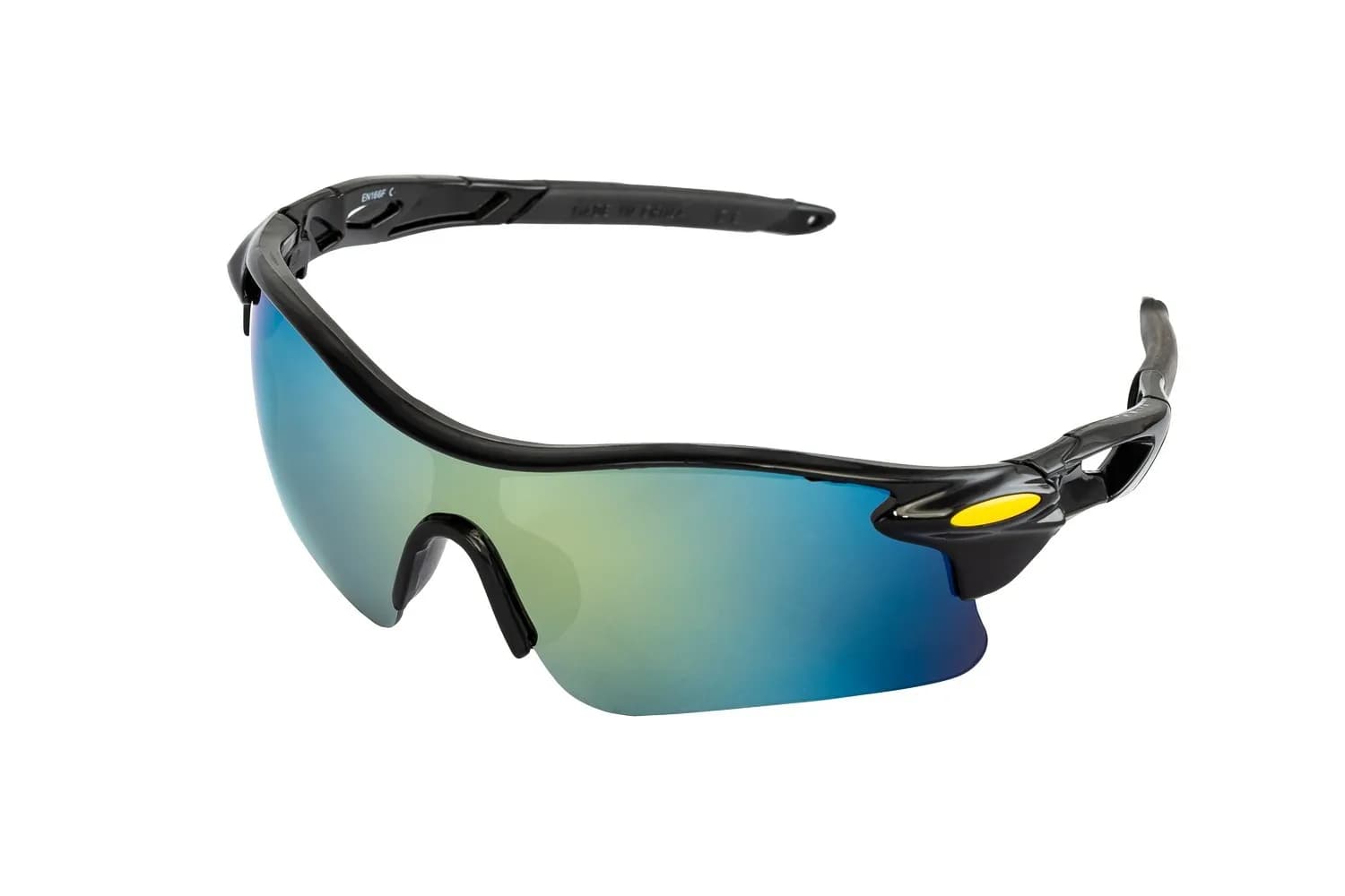 Окуляри відкриті MASTERTOOL SPORTLINE GOLD MIRROR панорамна лінза, напівоправа, протиковзні дужки 82-0012