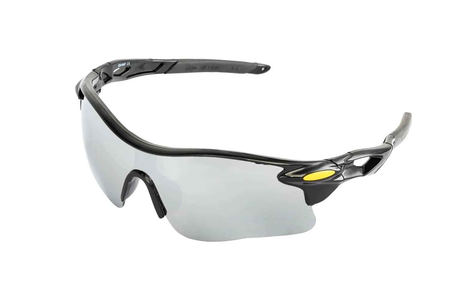 Окуляри відкриті MASTERTOOL SPORTLINE SILVER MIRROR панорамна лінза, напівоправа, протиковзні дужки 82-0013 - зображення 1